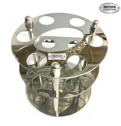 KỆ BÀN CHẢI TRÒN KÍNH - INOX