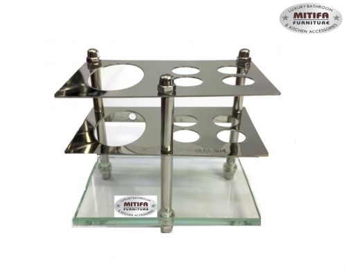 KỆ BÀN CHẢI VUÔNG KÍNH - INOX